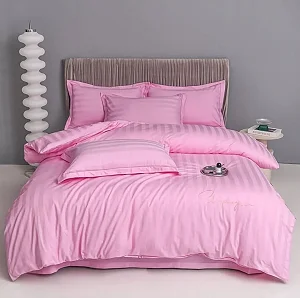 5x6 6pcs Fitted Bedsheets (1 Fitted, 1 Flat Bedsheet With 4 Pillowcases )- pink