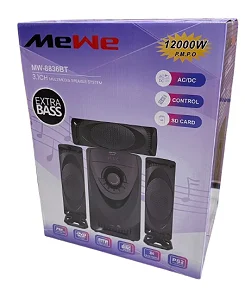 Mewe AC / DC 3.1 Channel Multimedia Speaker System, Fm, USB, Bluetooth