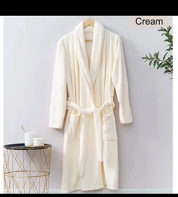 Cotton Bathrobe - Cream