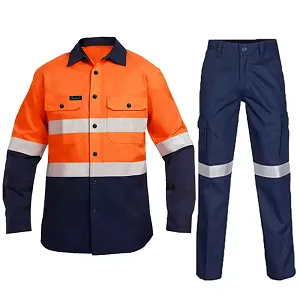 2-Piece Heavy Duty High Visibility Construction Work Uniform Set