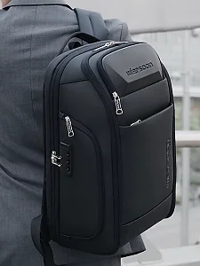 Wiersoon High Quality Laptop Bag Backpack Black Antitheft Backpack