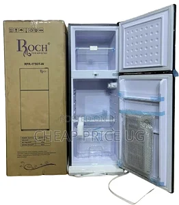 Roch 175 Liters Double Door Top Freezer Defrost Fridge – Inox