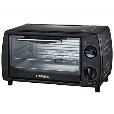 Global Star Electric Mini Oven,12 Litre - Black