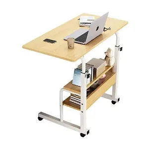 Laptop Table Height Adjustable, Side Table with Wheels, Bedside Table, Mobile Bar Table with 4 Wheels, Overbed Table Home - Multicolours