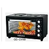 48L Global Star Electric oven with rotisserie with double hot pates - Black