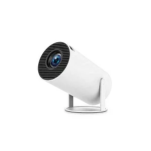 ULTRA HD mini Smart Projector With Android TV 5G WiFi Bluetooth Projector 4k Supported,Mini Portable Outdoor Movie Projector - White