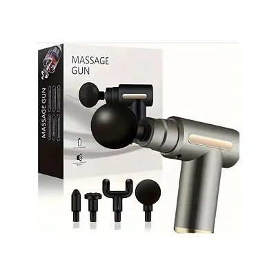 Massage Gun Professional Portable with Low Noise Type C Load 6 Speed 4 Massage Heads, Back and Neck Massager