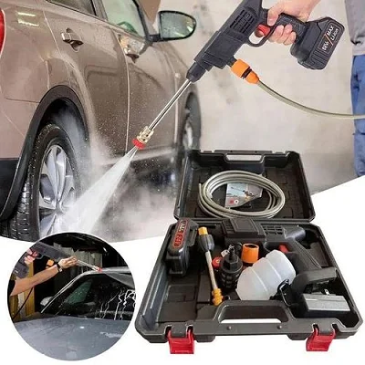 Portable Cordless High-Pressure Washer 2 Batteries 48v. used primarily for car washing and other Spraying Tasks
