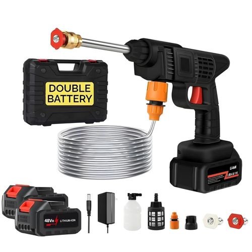 Rechargeable Portable Car Washer Cordless High-Pressure Washer 2 Batteries 48v