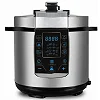 6L Hoffmans 14-in-1 Digital Electric Pressure Cooker With Steamer and Deep Fryer Basket HM-718 - Silver