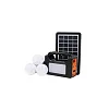Solar Home Lighting System With Phone Charging , USB,  AUX, FM Radio Black