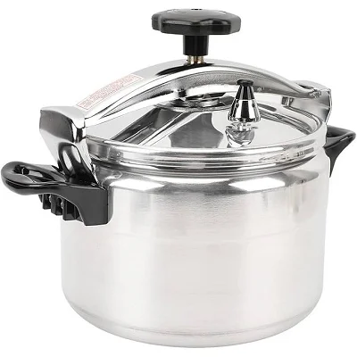 15L Aluminium Pressure Cooker - Silver