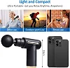 Mini Massage Gun Professional Portable with Low Noise Type C Load 6 Speed 4 Massage Heads, Back and Neck Massager