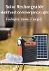 Solar Rechargeable LED  System With Fm Radio, USB,  Music, Charging Cables For Multifunctional Camping Light