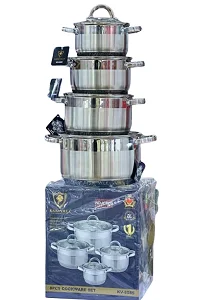 Kaisa Villa 4Pc Stainless Steel Cookware & Serving Dishes- Color, Silver