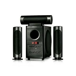 Djack 3.1 X-Bass, AC&DC Bluetooth Home Theatre Multimedia Speaker System with FM Radio, USB & SD Ports - Black