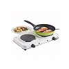 Double Solid Electric Hotplate - White