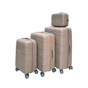 Set Of 4 Pcs Waterproof Rubber Suitcase - (L,M,S,XS)