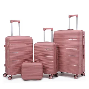 Set Of 4 Pcs Waterproof Rubber Suitcase - (L,M,S,XS)