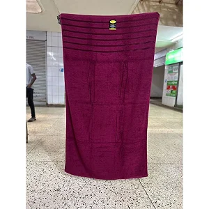 Cotton Bath Towel - Large Size (90 x 160 cm) -Burgundy