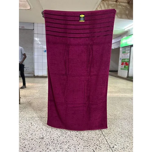Cotton Bath Towel -  Large Size (90 x 160 cm) -Burgundy