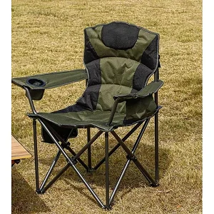 Heavy Duty Foldable Camping Chair - Green