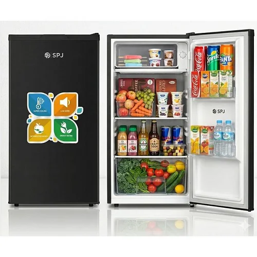 SPJ 120 Liters Single Door Refrigerator - Black