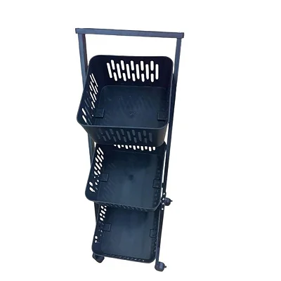Metallic Pantry Storage Bin Rack Organizer Trolley (3 racks)