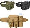 Men Waist Pack Nylon Hiking Water Bottle Phone Pouch - Desert Brown