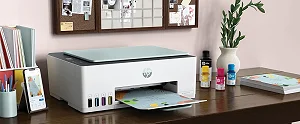 HP Smart Tank 582 Wireless All-in-One Printer Black & White , Coloured – Print, Scan & Copy-White (Copy)