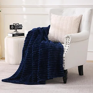 5*6 Soft warm Fleece Throw Blanket - Blue