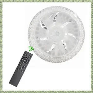 LED Ceiling Fan Lamp With Remote Control - White