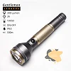 Geepas Rechargeable LED Flashlight with Inbuilt Power Bank, with 340 Lumens