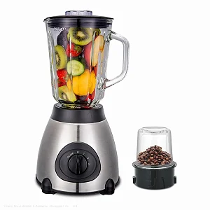 2 in 1 Electric Glass Blender With Meal Grinder 1.5L - Silver