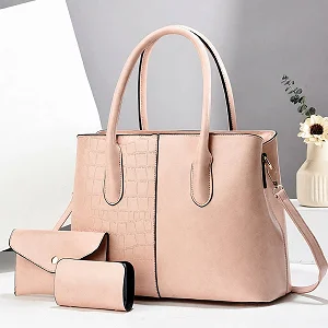 Ladies Handbag 3pcs Set - Multicolor