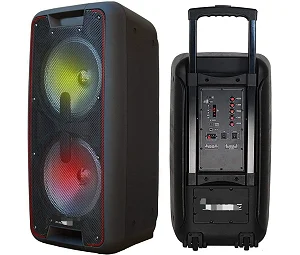 Jazz JZ-2100 Portable Bluetooth Speaker With Built-in Microphones, FM Radio, USB & SD Card Playback