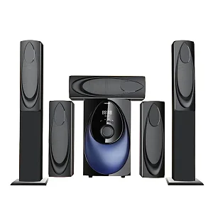 Globalstar GS-2115 5.1 Multimedia Speaker System With Bluetooth, USB, SD card, AUX, and FM radio - Black