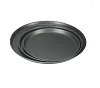 3Pcs Steel Pizza Baking Pans/Trays - Black