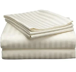 5X6 Egyptian Cotton Bedsheets 4pcs(2 flat sheets and 2 pillow cases) - Cream