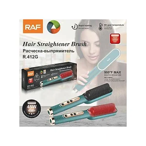 Raf Hair Straightener Brush - Colour varies