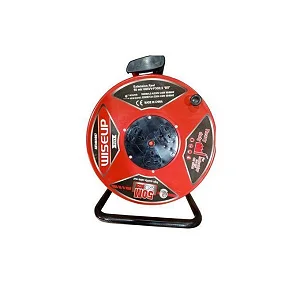 25m WISEUP Heavy Duty Extension Reel 2.5mm Industrial Electric Power Cable - Red