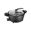 Hoffmans 110V 220V 8L Micro Pressure Cooker Instant Electric Cooking Pot With Steamer- Black