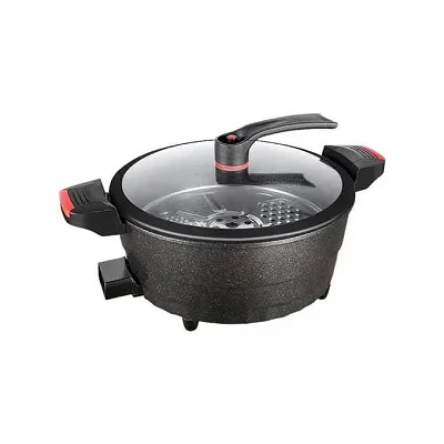 Hoffmans 110V 220V 8L Micro Pressure Cooker Instant Electric Cooking Pot With Steamer- Black