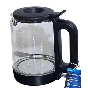 Midea Cordless Glass Kettle 1.7L- Black