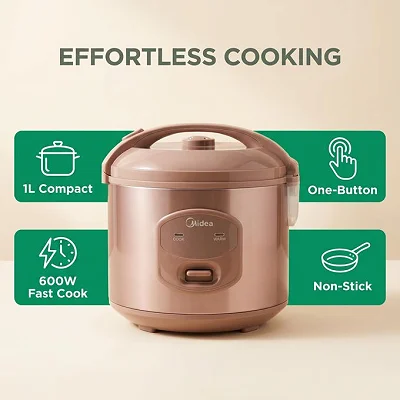 Midea Electric Rice Cooker 1L - Brown