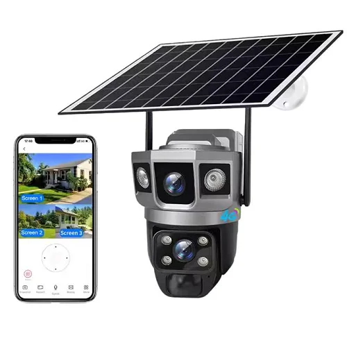 4G Solar Powered CCTV Camera, Full HD 6MP with Night Vision, Motion