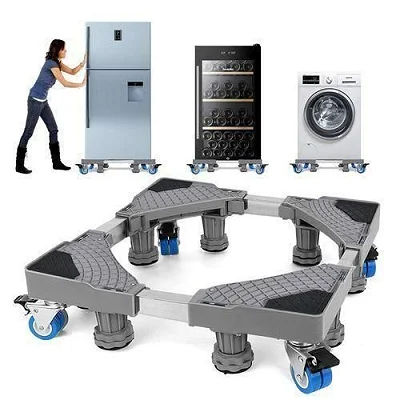 Heavy Duty Washing Machine Base Stand 4 Feet Adjustable Refrigerator Base Support 50-75cm Anti-Vibration Dryer Floor Trays Dishwasher Support