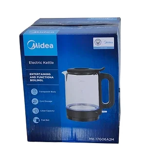 Midea Cordless Electric Glass Kettle 1.7L- Black