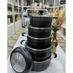 Non stick Cookware Set 6 in 1 - Black