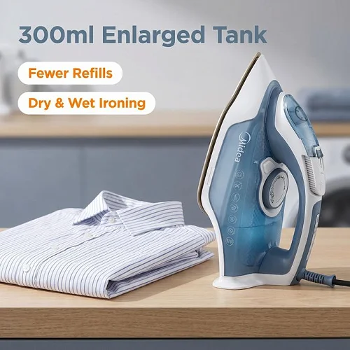 Midea High-Power Steam Iron with Ceramic Soleplate 3100W - Grey